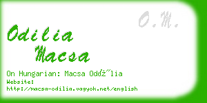 odilia macsa business card